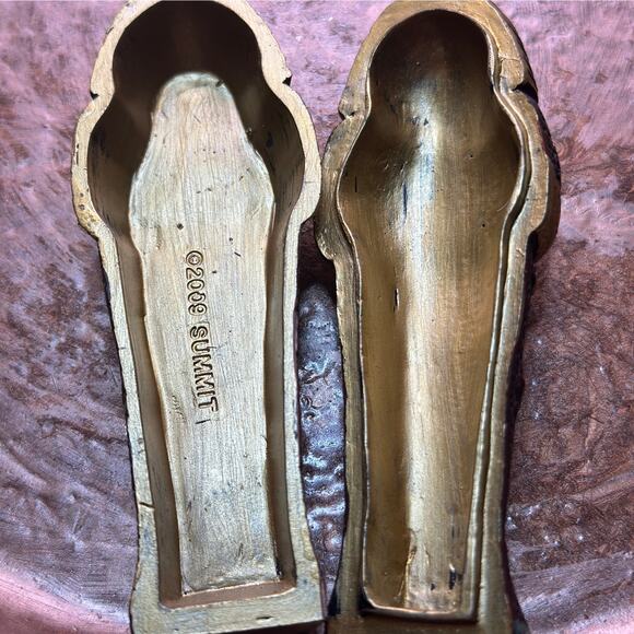 Egyptian Sarcophagus King Tut Coffin Trinket Box - Gold Pharaoh Statue Decor - Picture 2 of 8